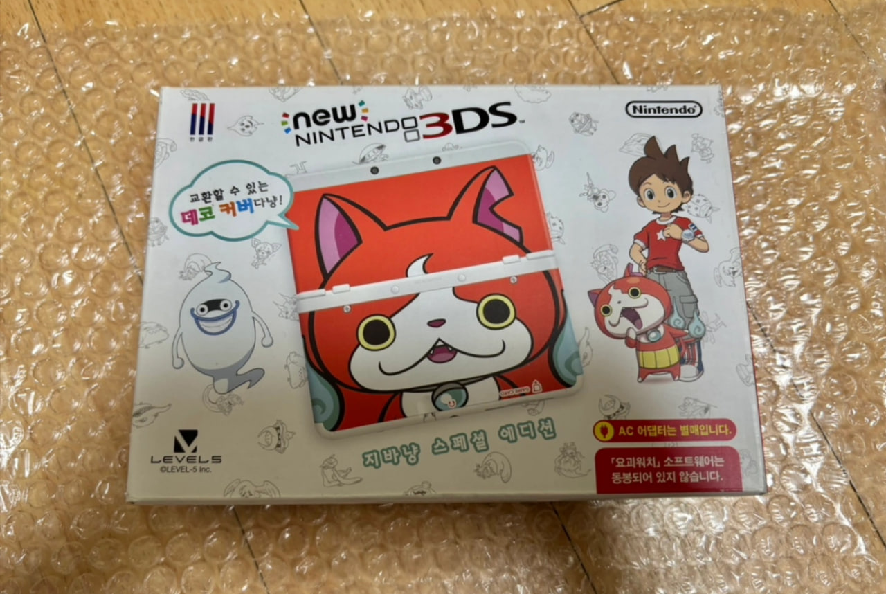 닌텐도 new 3ds 지바냥에디션 풀박 거의새제품